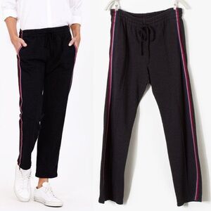 Xirena Taylor Sweatpants Black Steel Joggers Size Small Striped Boho Lounge Pant